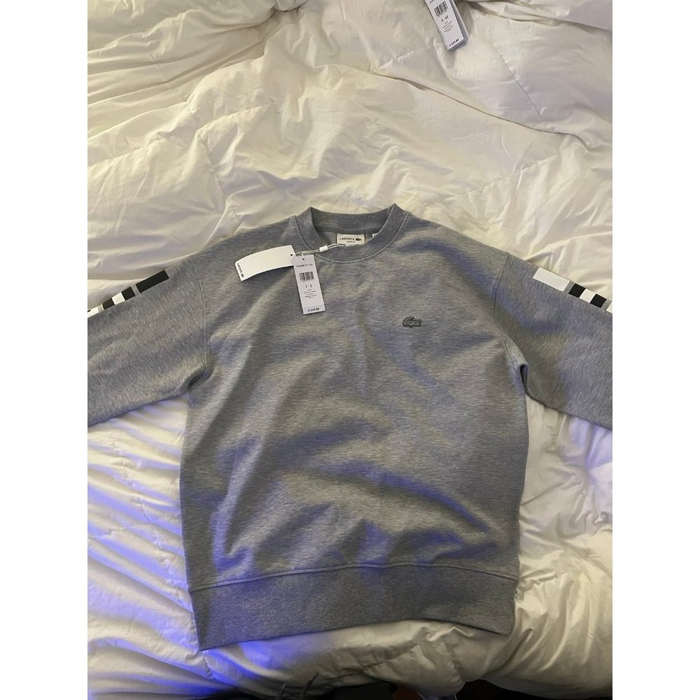 Lacoste Men's Loose Fit Reflective Print Sweatshirt size small